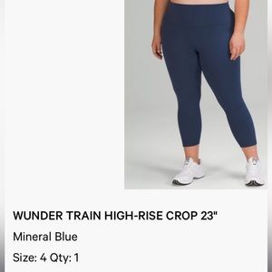 Lululemon Wunder Train 23" mineral blue